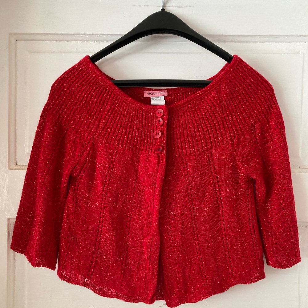 Max Rave Red Women's Crop Sweater